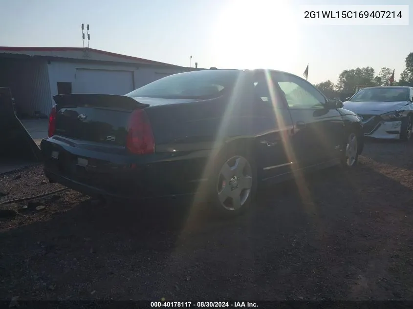 2006 Chevrolet Monte Carlo Ss VIN: 2G1WL15C169407214 Lot: 40178117