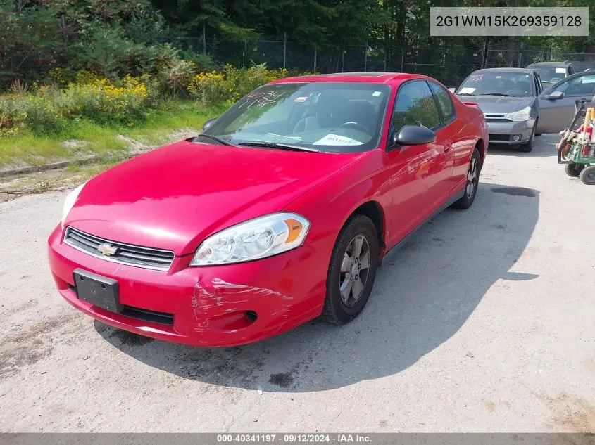 2006 Chevrolet Monte Carlo Lt VIN: 2G1WM15K269359128 Lot: 40341197