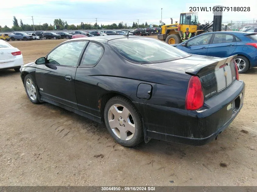 2007 Chevrolet Monte Carlo Ss VIN: 2G1WL16C379188028 Lot: 30044950