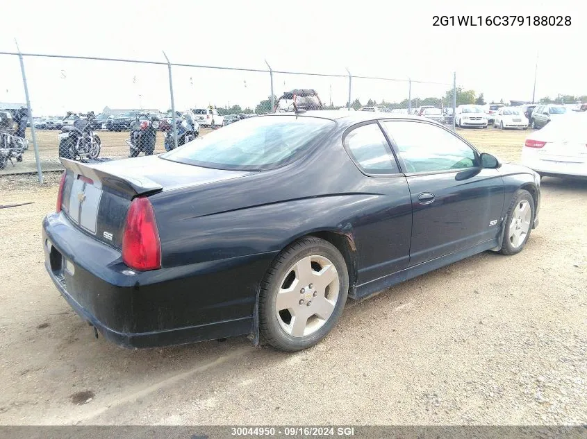 2007 Chevrolet Monte Carlo Ss VIN: 2G1WL16C379188028 Lot: 30044950