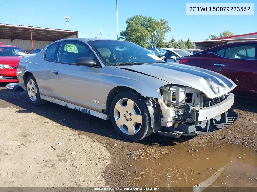 2007 Chevrolet Monte Carlo Ss VIN: 2G1WL15C079223562 Lot: 40239737