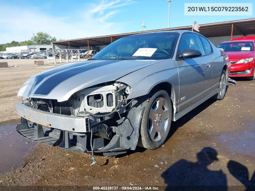 2007 Chevrolet Monte Carlo Ss VIN: 2G1WL15C079223562 Lot: 40239737