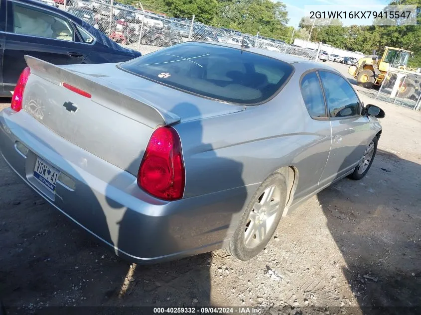 2G1WK16KX79415547 2007 Chevrolet Monte Carlo Lt