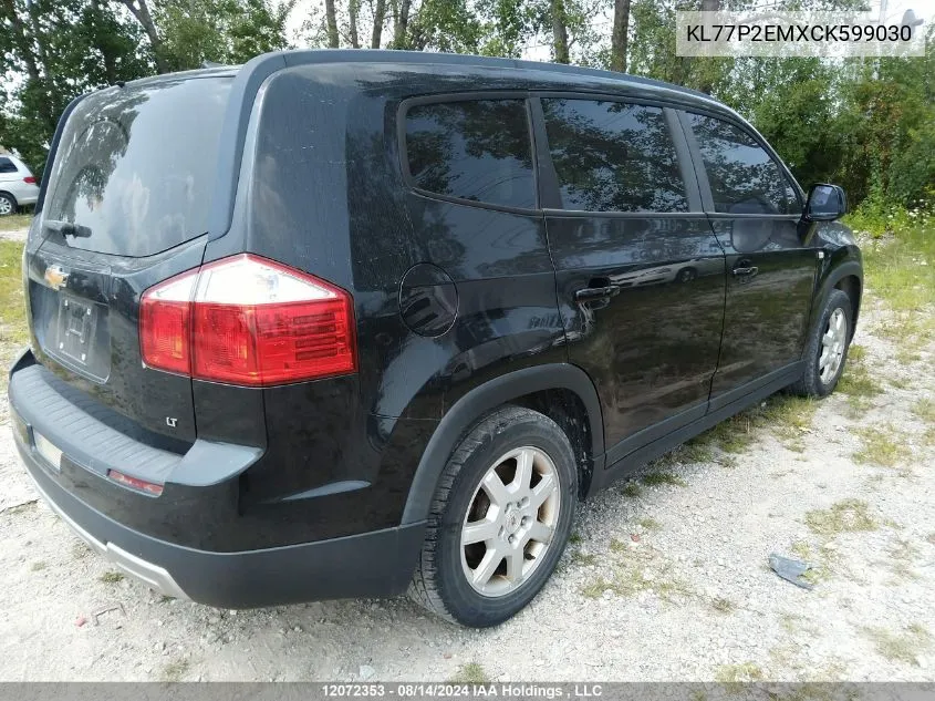 KL77P2EMXCK599030 2012 Chevrolet Orlando Lt