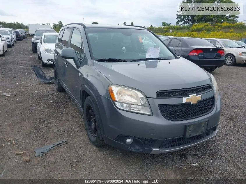 KL77P2EM2CK526833 2012 Chevrolet Orlando