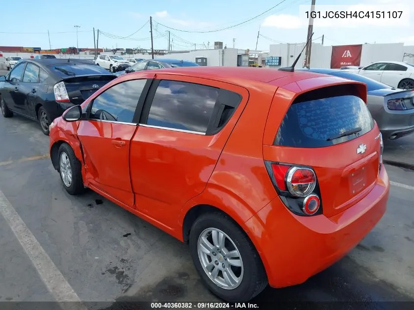 2012 Chevrolet Sonic 2Lt VIN: 1G1JC6SH4C4151107 Lot: 40360382