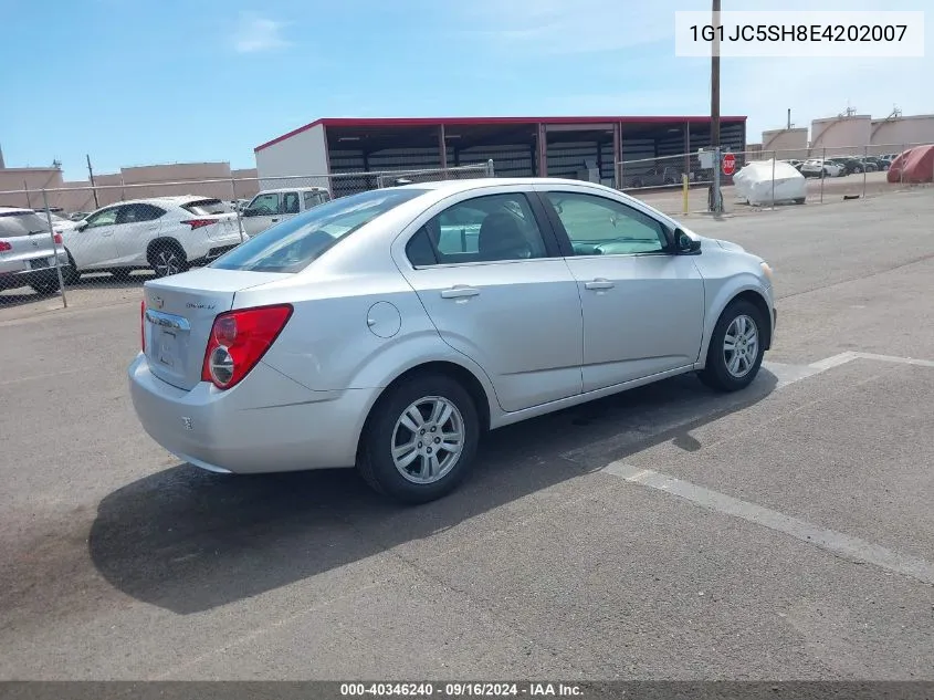 2014 Chevrolet Sonic Lt Auto VIN: 1G1JC5SH8E4202007 Lot: 40346240