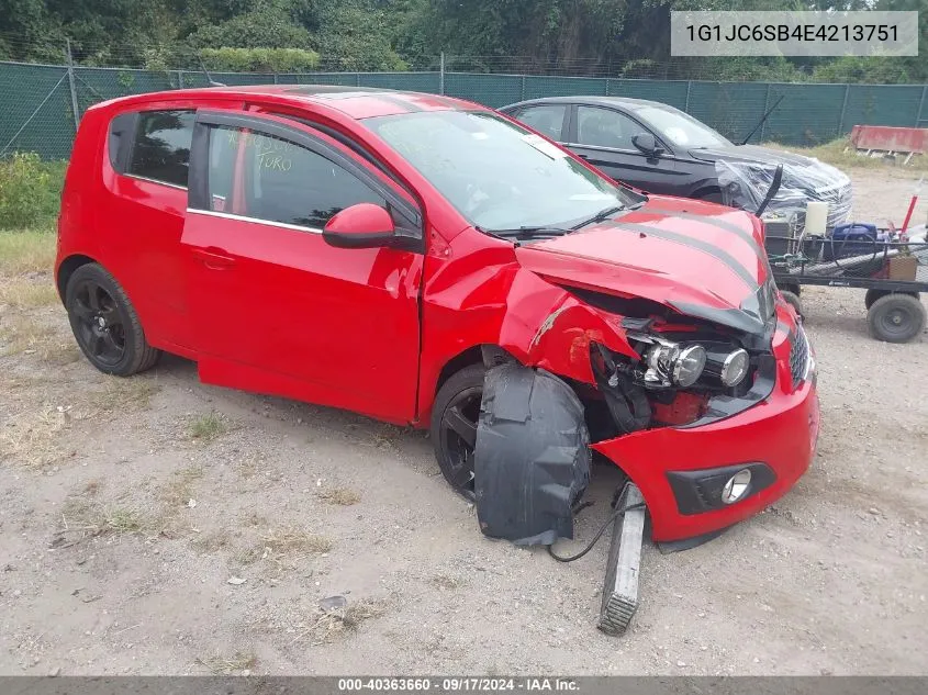 2014 Chevrolet Sonic Lt Auto VIN: 1G1JC6SB4E4213751 Lot: 40363660