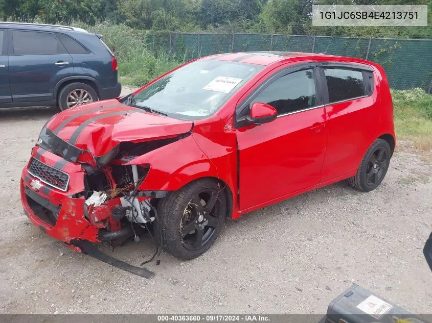 2014 Chevrolet Sonic Lt Auto VIN: 1G1JC6SB4E4213751 Lot: 40363660