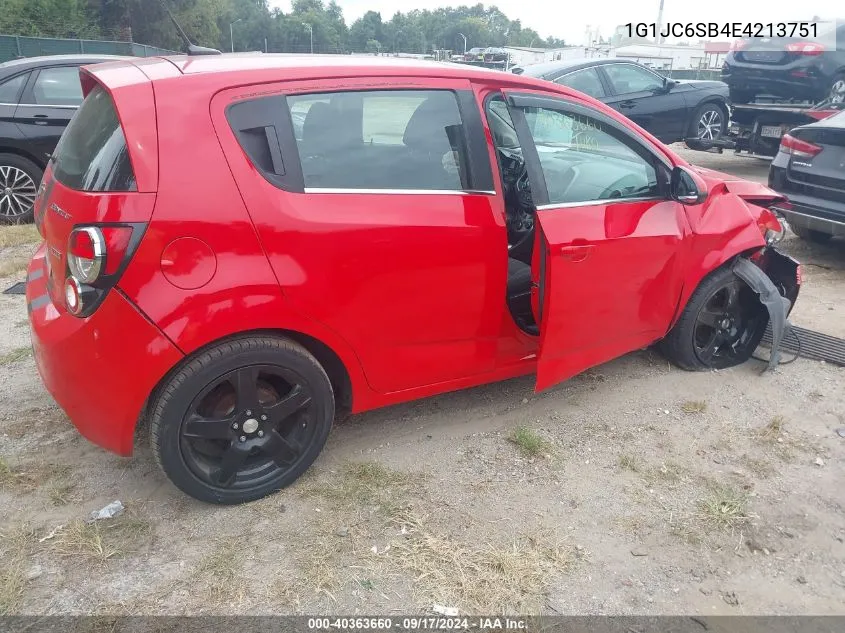 1G1JC6SB4E4213751 2014 Chevrolet Sonic Lt Auto