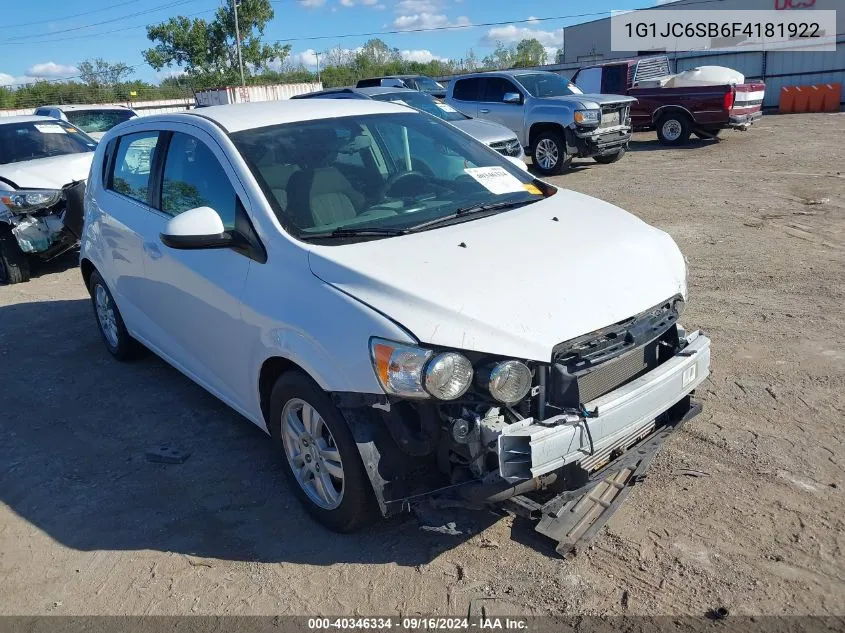 2015 Chevrolet Sonic Lt Auto VIN: 1G1JC6SB6F4181922 Lot: 40346334