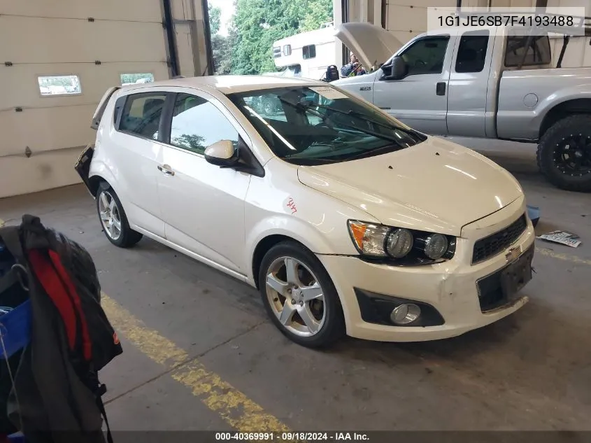 2015 Chevrolet Sonic Ltz VIN: 1G1JE6SB7F4193488 Lot: 40369991