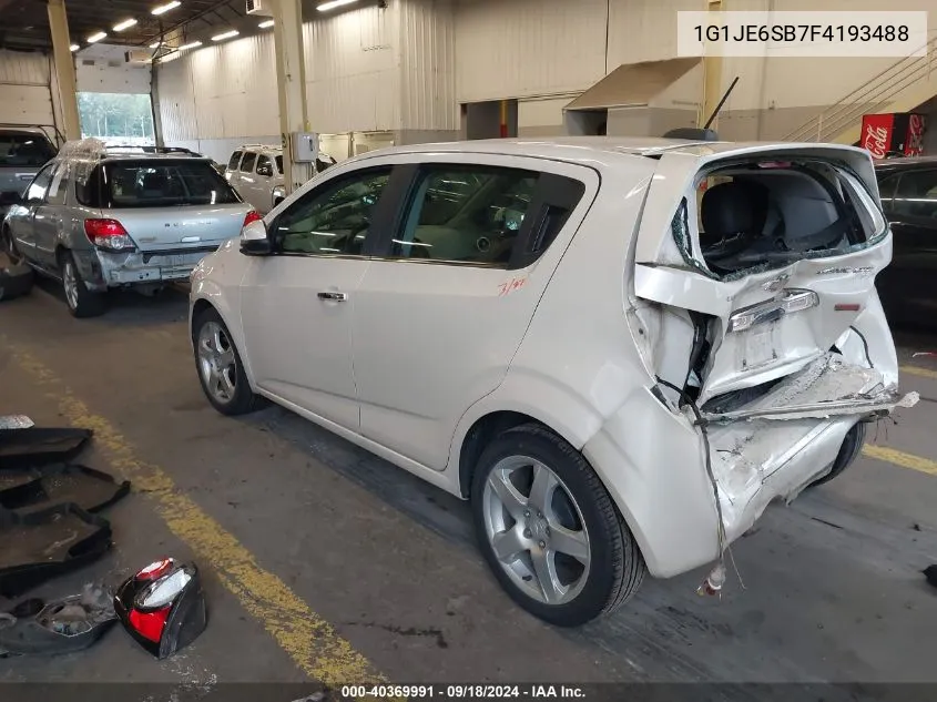 1G1JE6SB7F4193488 2015 Chevrolet Sonic Ltz