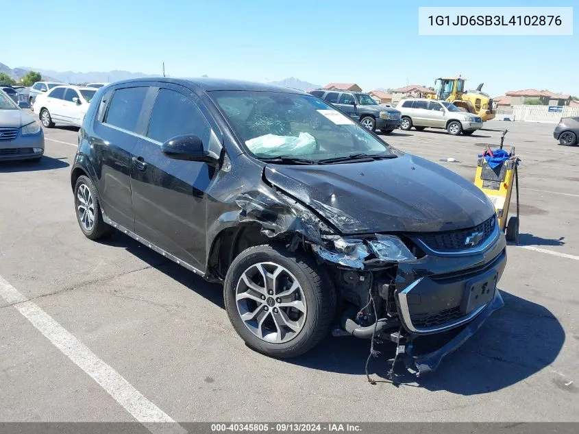 2020 Chevrolet Sonic Fwd Lt 5-Door VIN: 1G1JD6SB3L4102876 Lot: 40345805