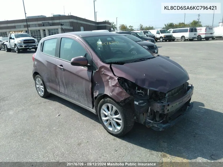 KL8CD6SA6KC796421 2019 Chevrolet Spark Lt