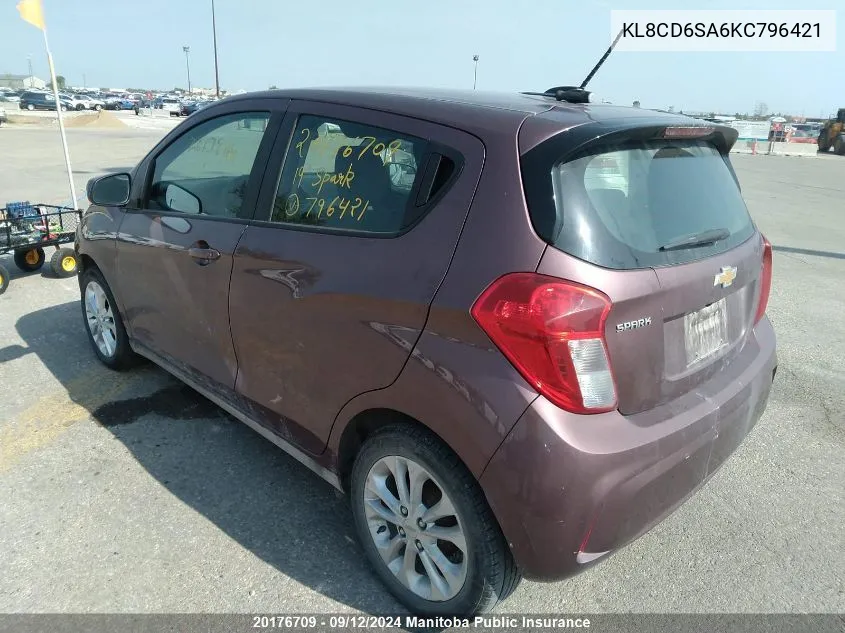 KL8CD6SA6KC796421 2019 Chevrolet Spark Lt