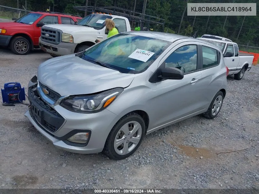 KL8CB6SA8LC418964 2020 Chevrolet Spark Fwd Ls Automatic