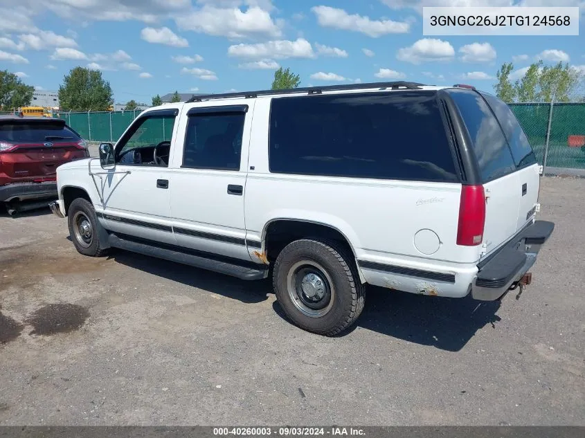 1996 Chevrolet Suburban C2500 VIN: 3GNGC26J2TG124568 Lot: 40260003