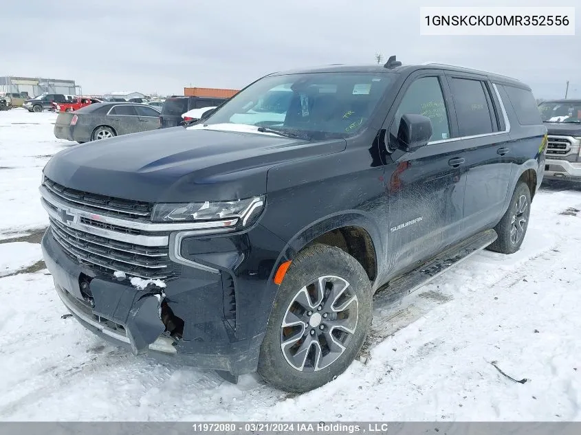 2021 Chevrolet Suburban VIN: 1GNSKCKD0MR352556 Lot: 11972080