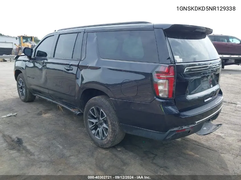 2022 Chevrolet Suburban 4Wd Z71 VIN: 1GNSKDKD5NR129338 Lot: 40302721