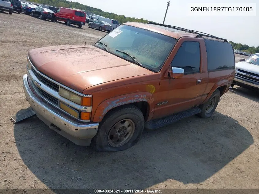 1996 Chevrolet Tahoe K1500 VIN: 3GNEK18R7TG170405 Lot: 40324521