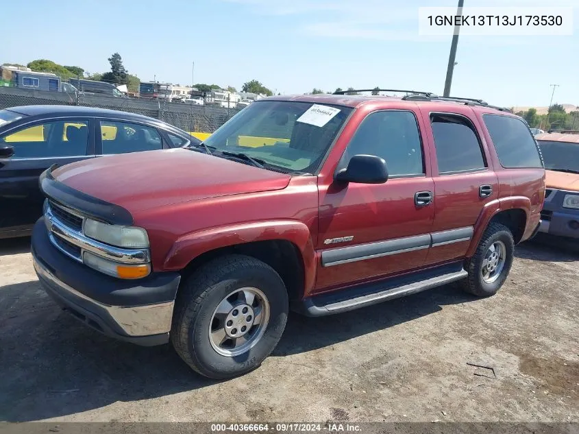 1GNEK13T13J173530 2003 Chevrolet Tahoe Ls