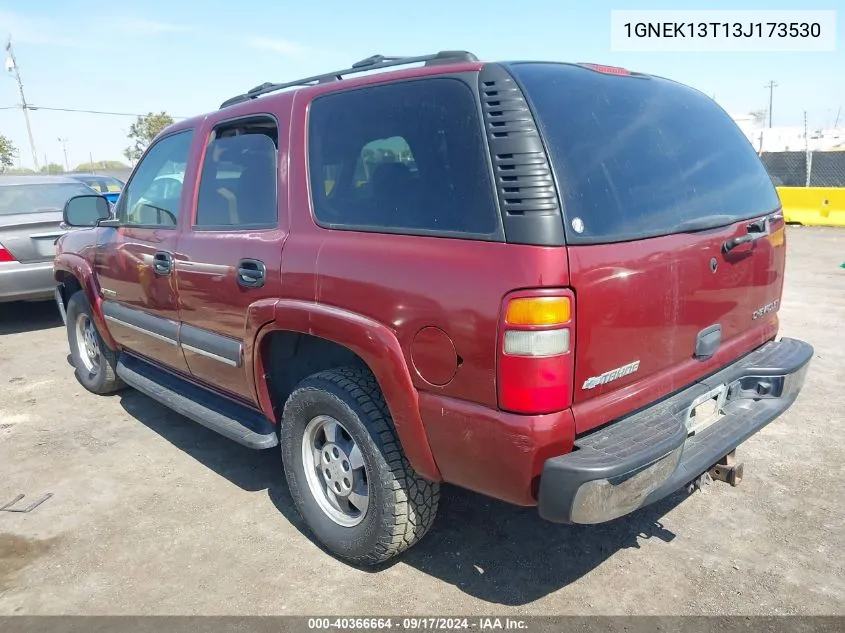 1GNEK13T13J173530 2003 Chevrolet Tahoe Ls