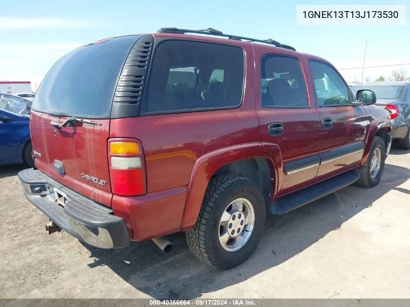 2003 Chevrolet Tahoe Ls VIN: 1GNEK13T13J173530 Lot: 40366664