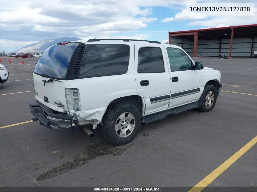 1GNEK13V25J127838 2005 Chevrolet Tahoe Ls