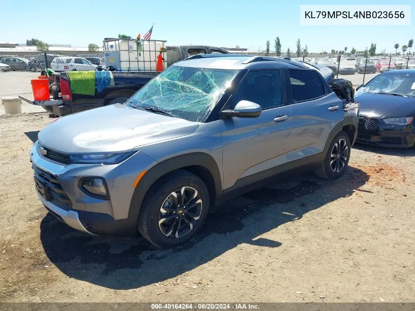 2022 Chevrolet Trailblazer Fwd Lt VIN: KL79MPSL4NB023656 Lot: 40164264