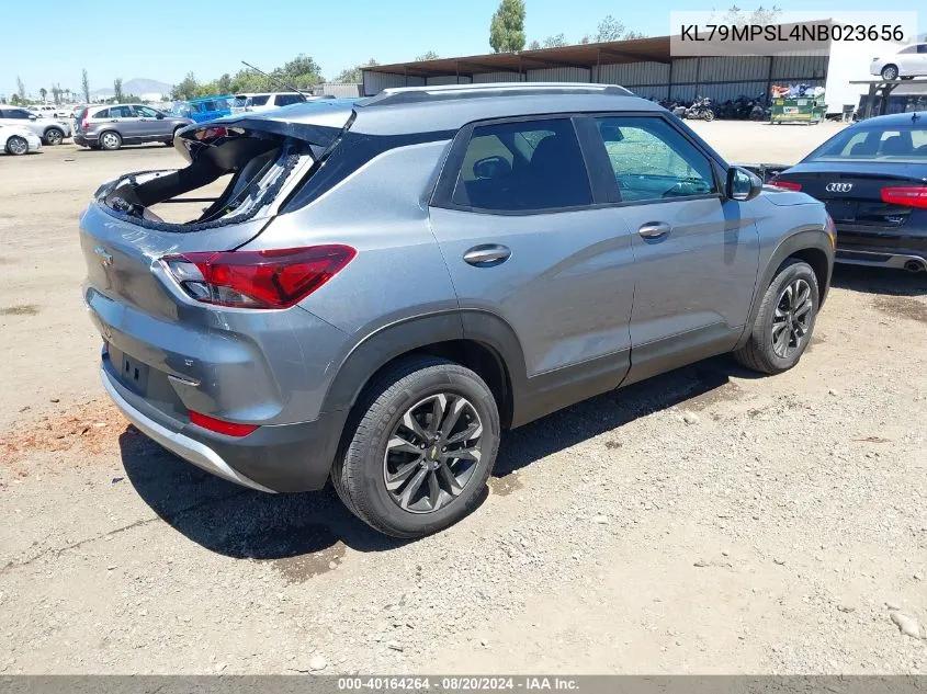 2022 Chevrolet Trailblazer Fwd Lt VIN: KL79MPSL4NB023656 Lot: 40164264