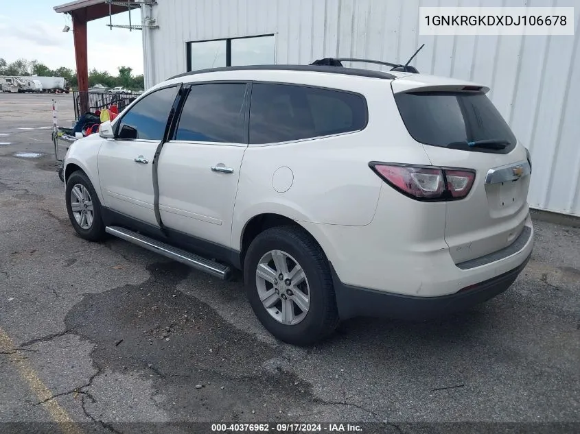 2013 Chevrolet Traverse 1Lt VIN: 1GNKRGKDXDJ106678 Lot: 40376962