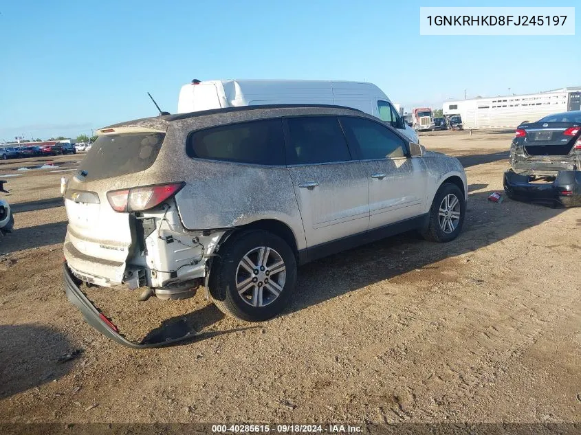 2015 Chevrolet Traverse Lt VIN: 1GNKRHKD8FJ245197 Lot: 40285615