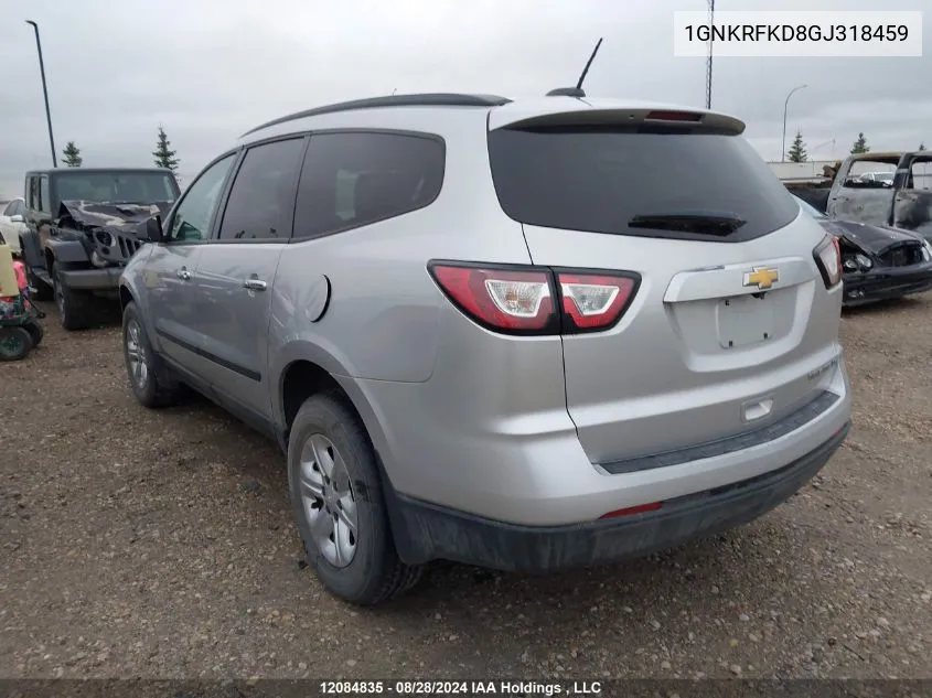 2016 Chevrolet Traverse VIN: 1GNKRFKD8GJ318459 Lot: 12084835