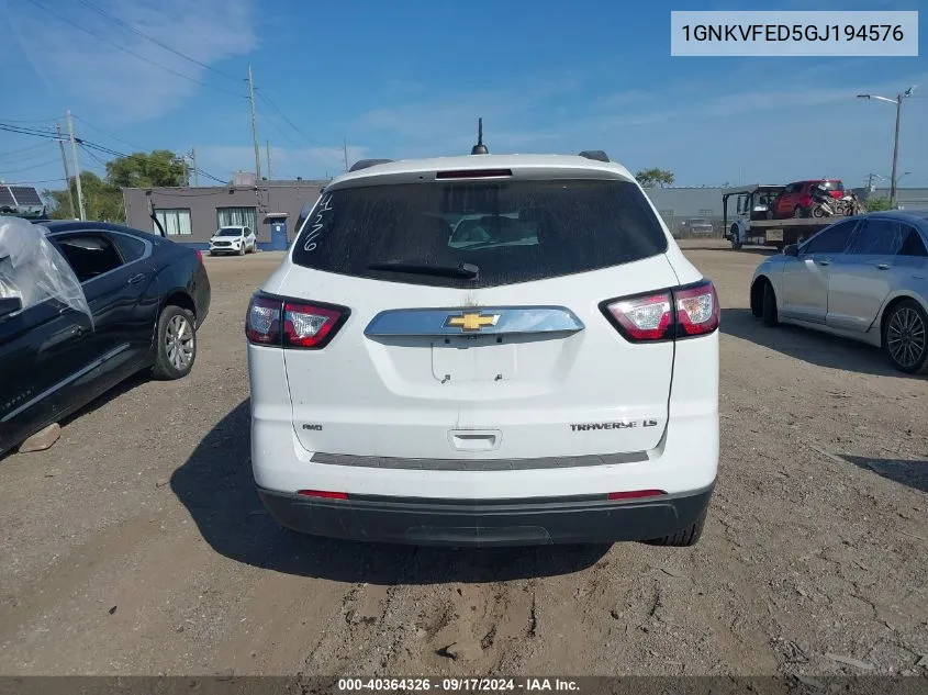 1GNKVFED5GJ194576 2016 Chevrolet Traverse Ls