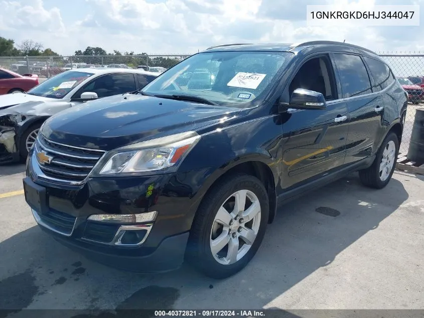 2017 Chevrolet Traverse 1Lt VIN: 1GNKRGKD6HJ344047 Lot: 40372821