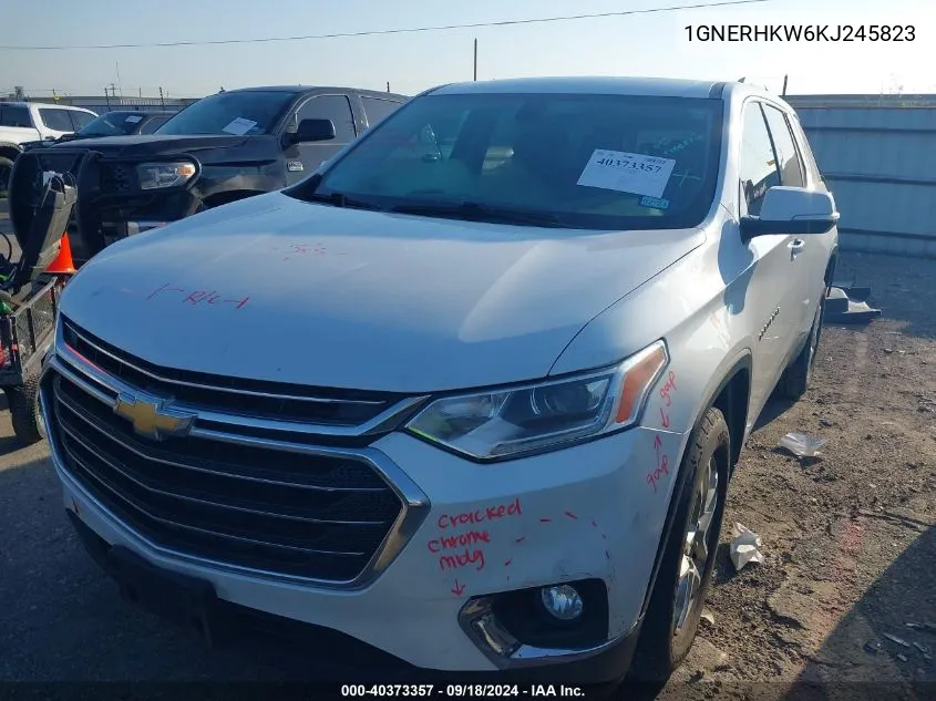 2019 Chevrolet Traverse Lt VIN: 1GNERHKW6KJ245823 Lot: 40373357