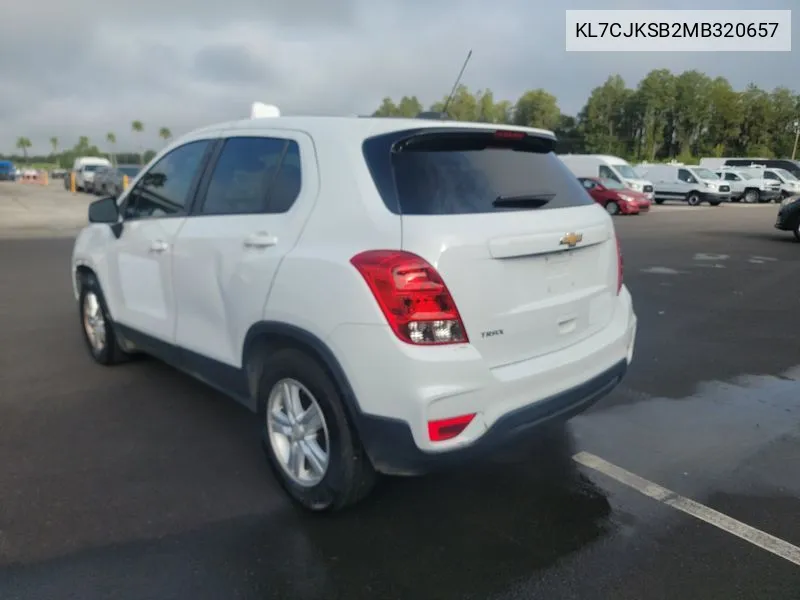 2021 Chevrolet Trax Ls VIN: KL7CJKSB2MB320657 Lot: 40363471