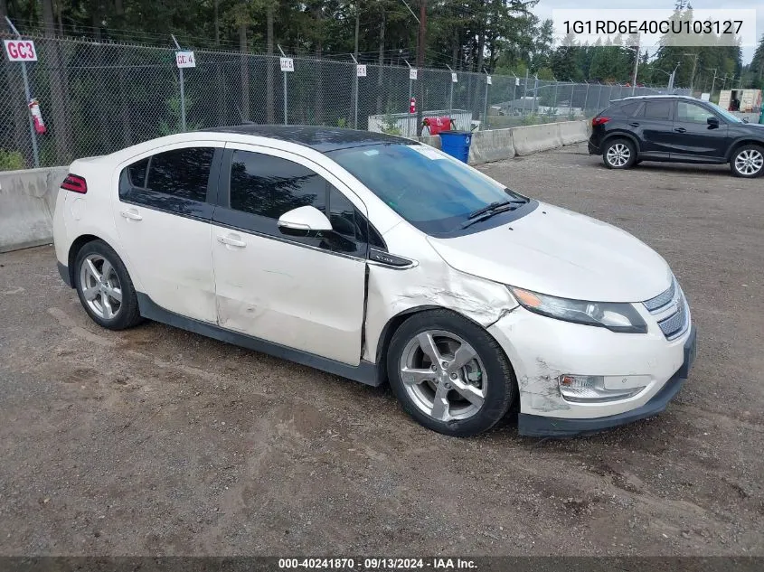 2012 Chevrolet Volt VIN: 1G1RD6E40CU103127 Lot: 40241870