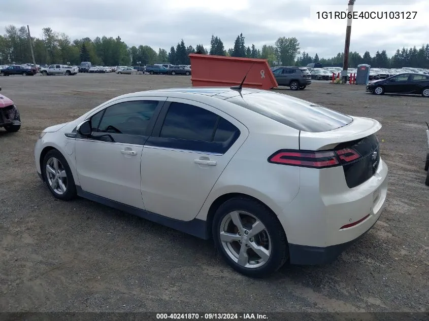 2012 Chevrolet Volt VIN: 1G1RD6E40CU103127 Lot: 40241870