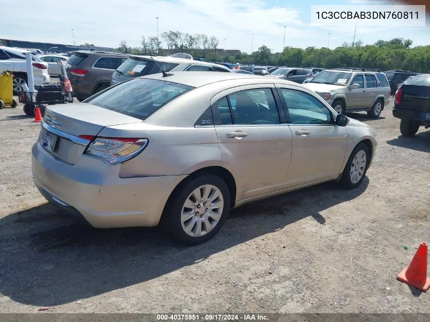 2013 Chrysler 200 Lx VIN: 1C3CCBAB3DN760811 Lot: 40375951