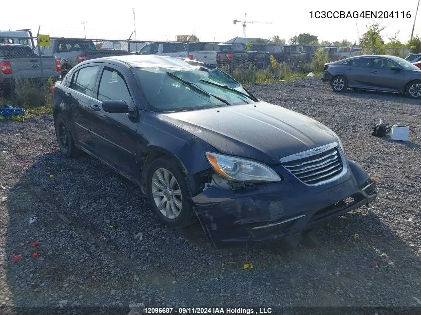 2014 Chrysler 200 Lx VIN: 1C3CCBAG4EN204116 Lot: 12096687