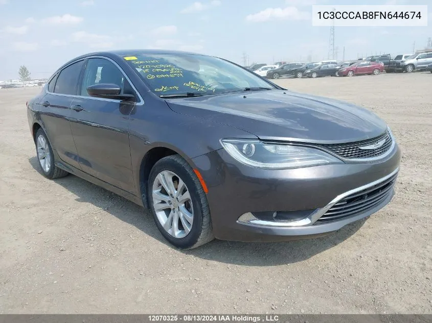 1C3CCCAB8FN644674 2015 Chrysler 200 Limited