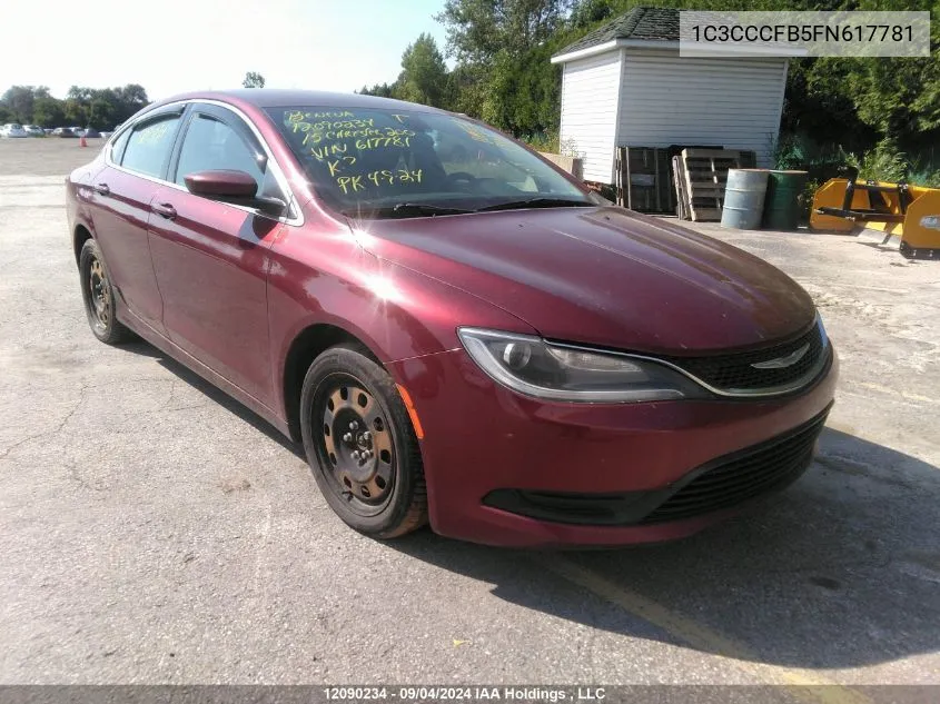 1C3CCCFB5FN617781 2015 Chrysler 200 Lx