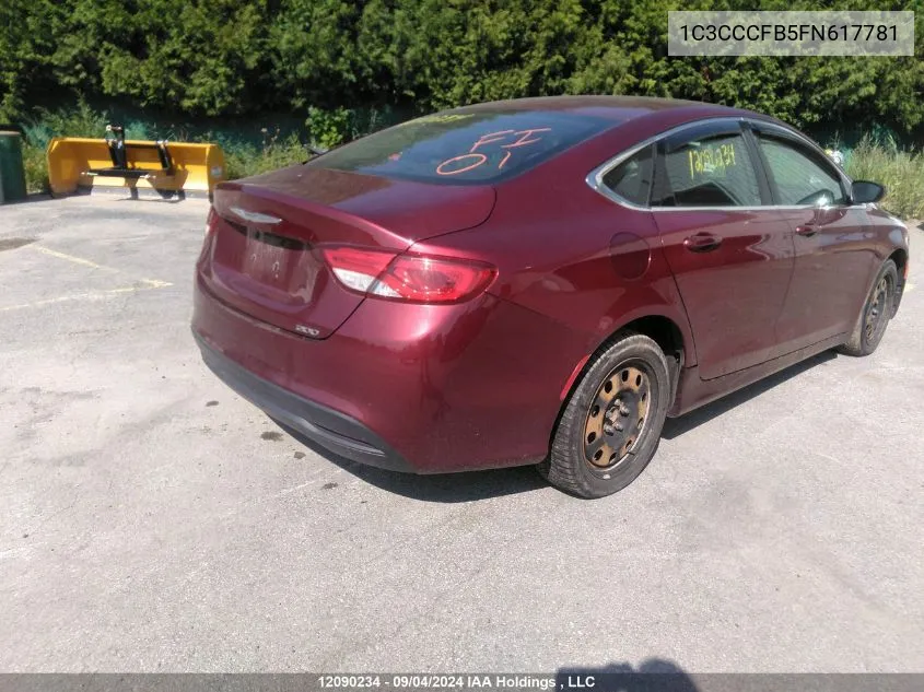 1C3CCCFB5FN617781 2015 Chrysler 200 Lx