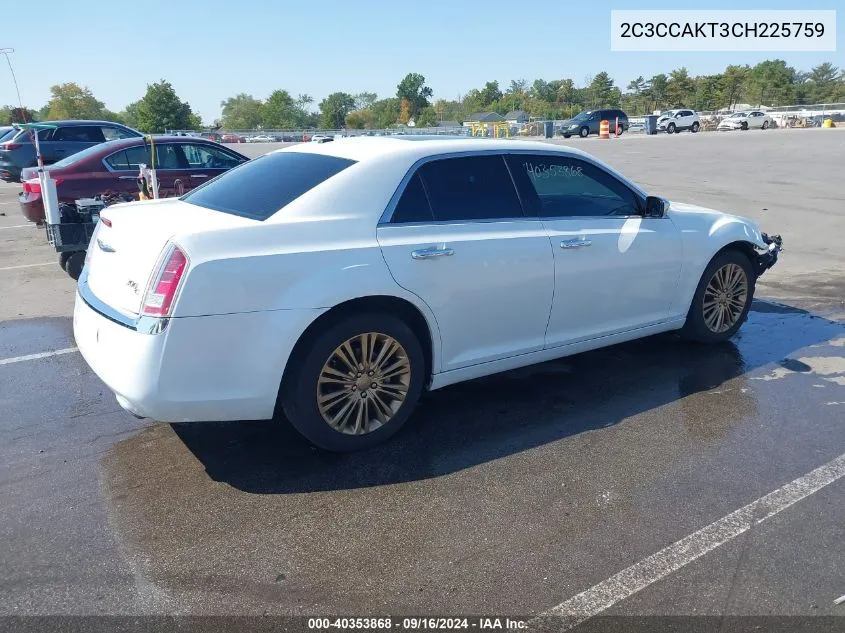 2C3CCAKT3CH225759 2012 Chrysler 300C Awd