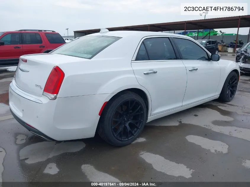 2015 Chrysler 300C VIN: 2C3CCAET4FH786794 Lot: 40197641