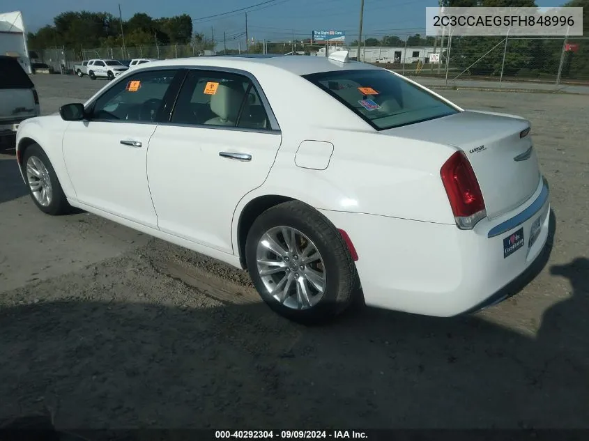 2015 Chrysler 300C VIN: 2C3CCAEG5FH848996 Lot: 40292304