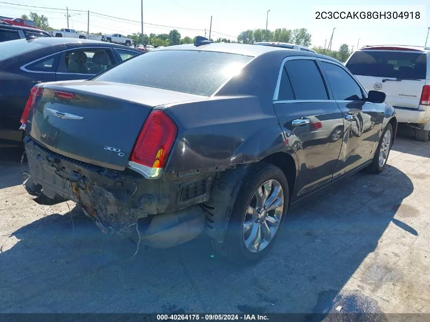 2016 Chrysler 300C Awd VIN: 2C3CCAKG8GH304918 Lot: 40264175