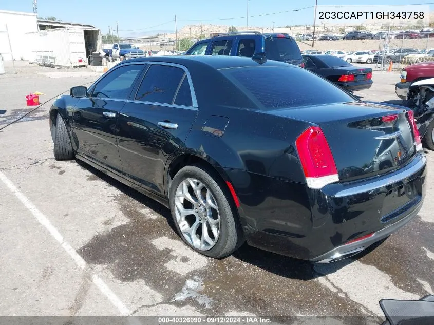 2C3CCAPT1GH343758 2016 Chrysler 300C Platinum